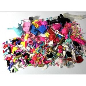 Vintage Barbie Doll Accessories Large Lot 80s 90s Shoes Purses Hats Mattel